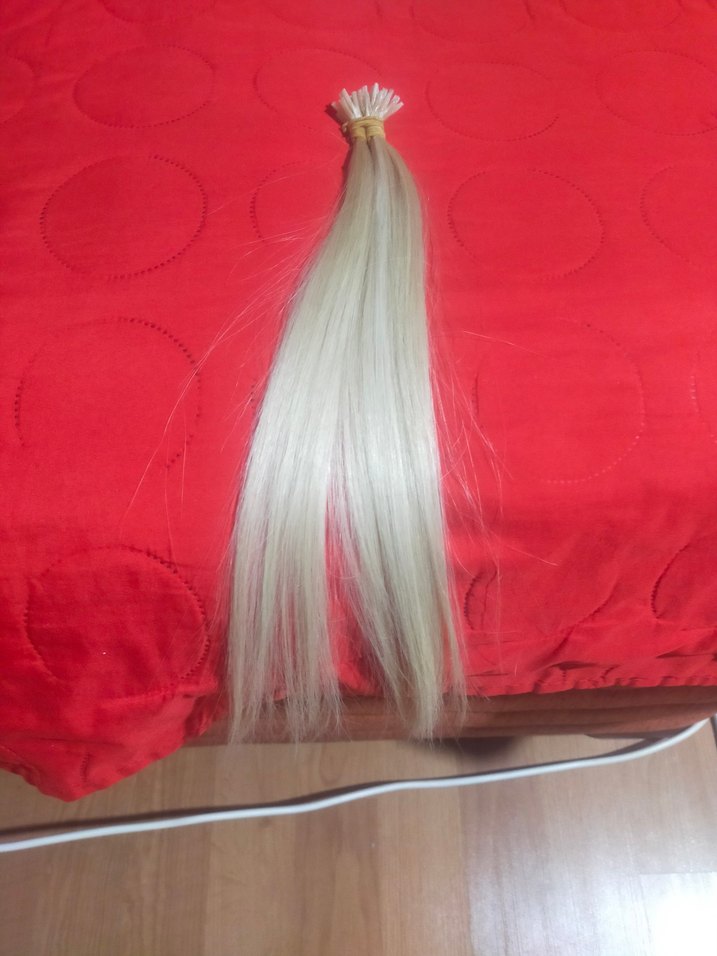 4O ÂDET 40 cm uzunluğu gerçek saç boncuklu  kaynak - Görsel 2