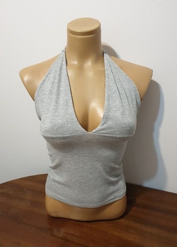 Siyah V Yaka İnce Askılı Gotik Atlet - Görsel 6