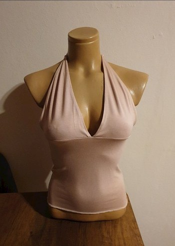 Siyah V Yaka İnce Askılı Mini Atlet - Görsel 2