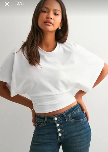 Siyah Oversize Kısa Kollu Tişört - Görsel 2