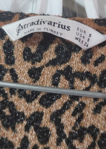 stradivarius Kahverengi Leopar Desenli Salaş  Elbise - Görsel 2