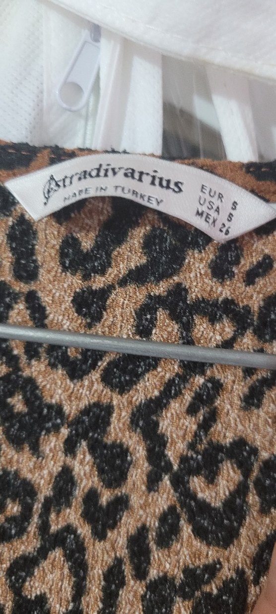 stradivarius Kahverengi Leopar Desenli Salaş  Elbise - Görsel 2