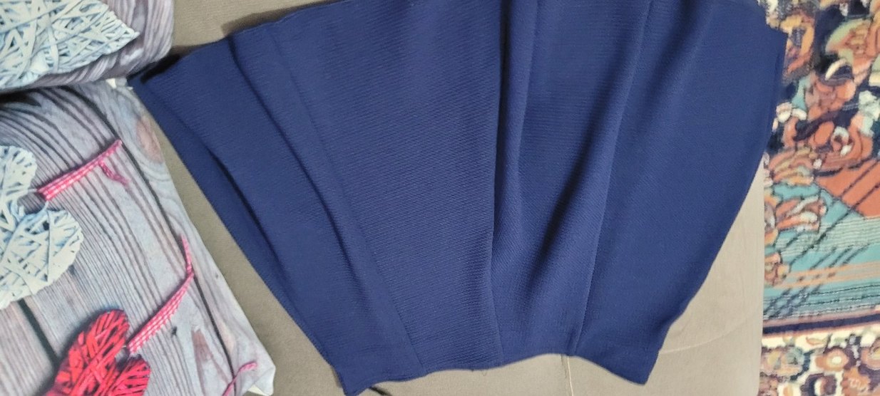 ambar  Lacivert kilos kısa etek - Görsel 2