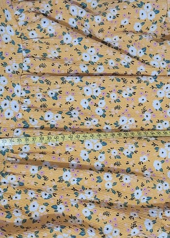 bershka Sarı Çiçekli  Elbise - Görsel 8