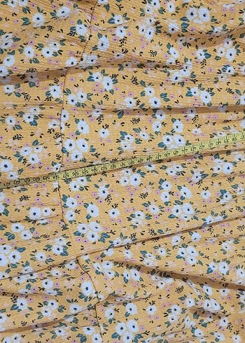 bershka Sarı Çiçekli  Elbise - Görsel 7