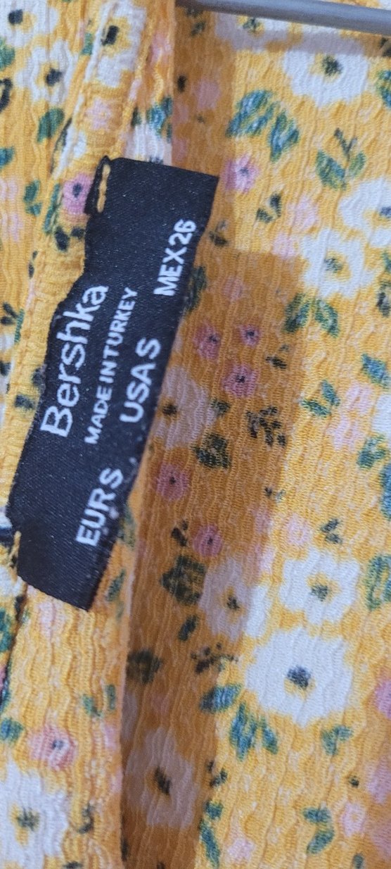 bershka Sarı Çiçekli  Elbise - Görsel 3
