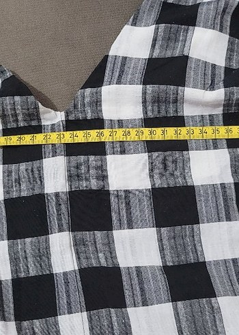 trendyolGri Ekose Desenli V Yaka Hamile Tulum - Görsel 6