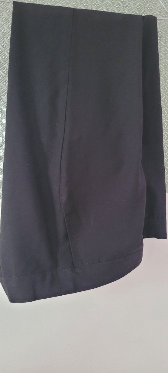 Siyah Midi Kumaş Pantolon - Görsel 2