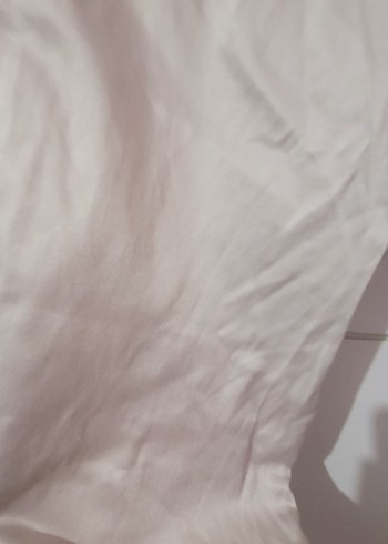 krem Kadın saten Normal Boy Pantolon - Görsel 3