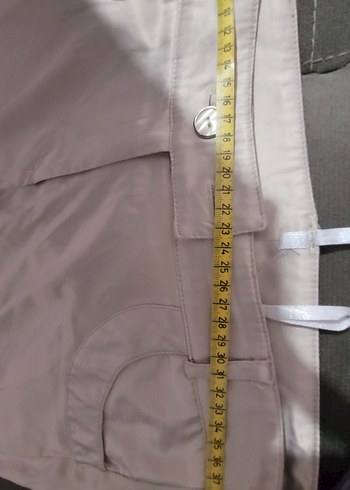 krem Kadın saten Normal Boy Pantolon - Görsel 7