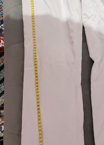 krem Kadın saten Normal Boy Pantolon - Görsel 9