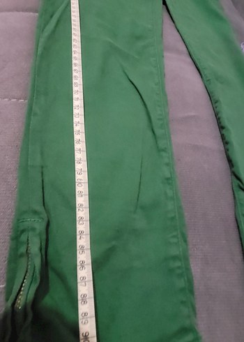 Yeşil Kadın Pantolon paça fermuarli - Görsel 6