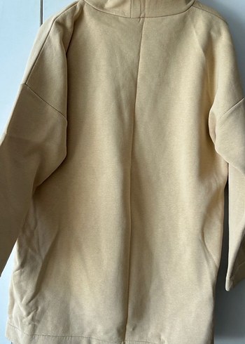 Kadın Bej Yüksek Yaka Rahat Kesim Sweatshirt - Görsel 2