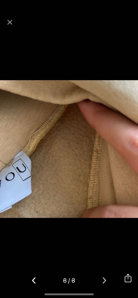 Kadın Bej Yüksek Yaka Rahat Kesim Sweatshirt - Görsel 3