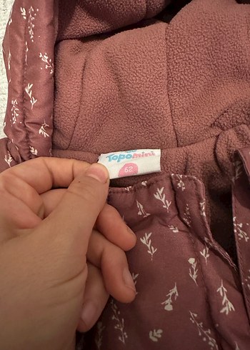 Bordo Bebek Tulum, Kapüşonlu, Desensiz - Görsel 5