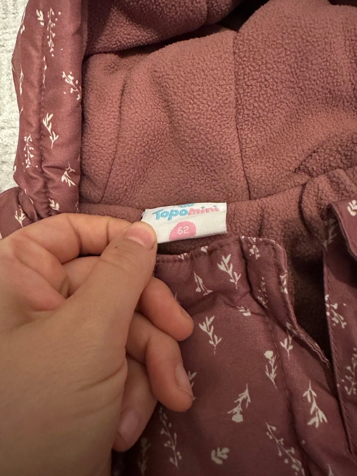 Bordo Bebek Tulum, Kapüşonlu, Desensiz - Görsel 5