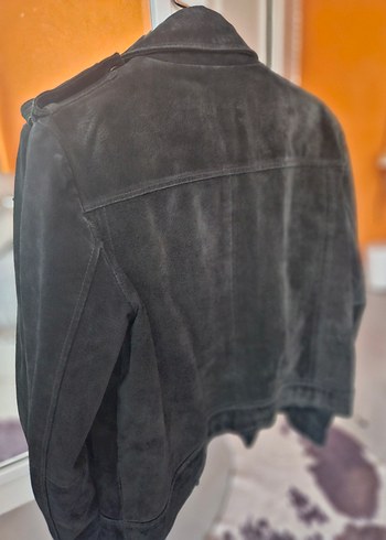 mango Siyah Süet Biker Kadın Deri Ceket - Görsel 8