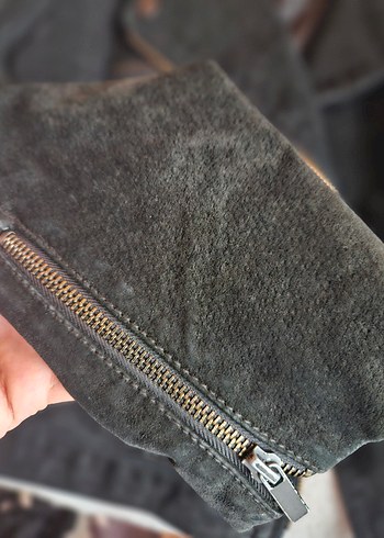 mango Siyah Süet Biker Kadın Deri Ceket - Görsel 6