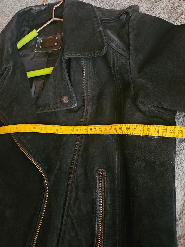 mango Siyah Süet Biker Kadın Deri Ceket - Görsel 5