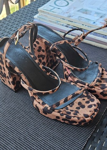leopar sandalet - Görsel 6