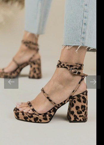 leopar sandalet - Görsel 3