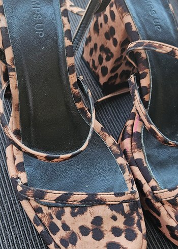 leopar sandalet - Görsel 5