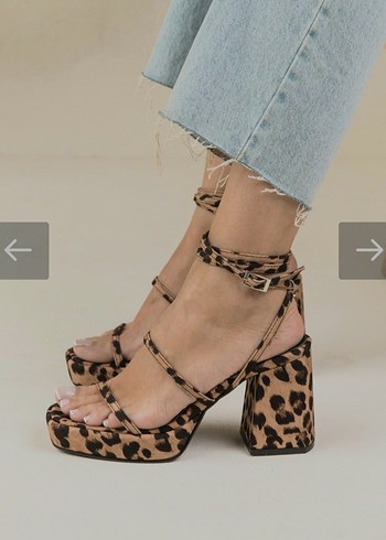 leopar sandalet - Görsel 2