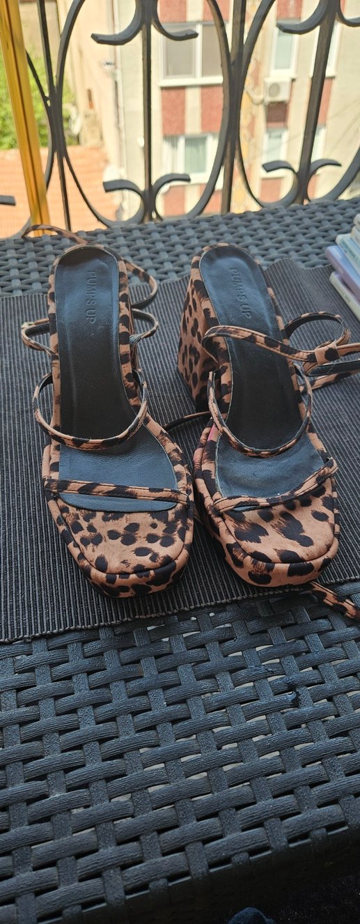 leopar sandalet - Görsel 4