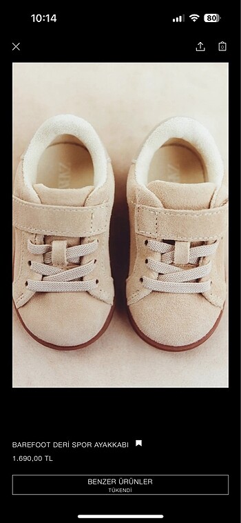 Zara Barefoot Unisex Deri Ayakkabı