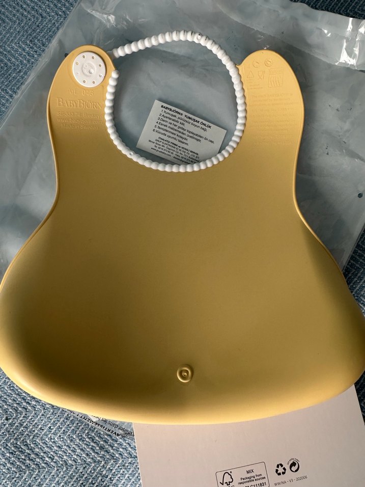 Sarı BabyBjörn Bebek Önlüğü - Görsel 4