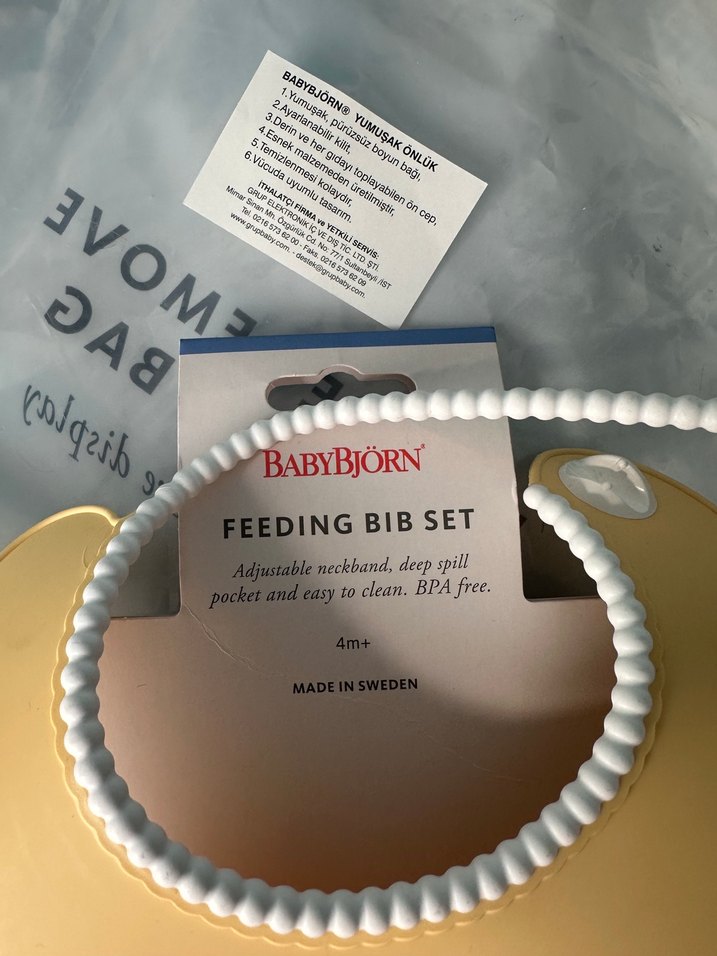 Sarı BabyBjörn Bebek Önlüğü - Görsel 2