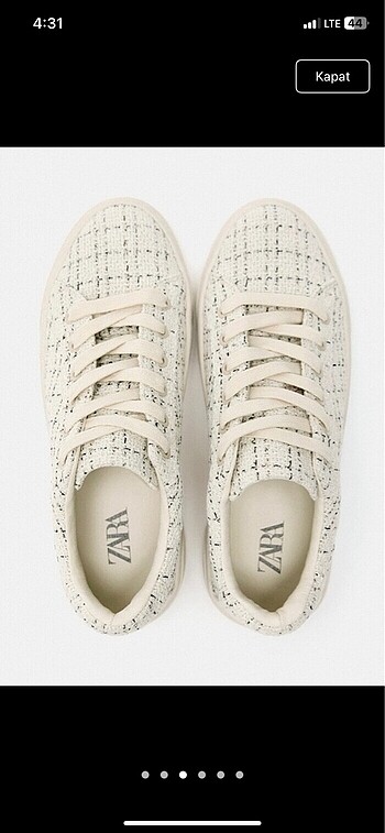 38 Beden Zara sneaker