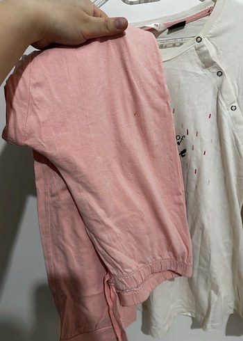 Kadın Minnie Baskılı Düğmeli Pamuklu emzirme takım pijama takımı - Görsel 3