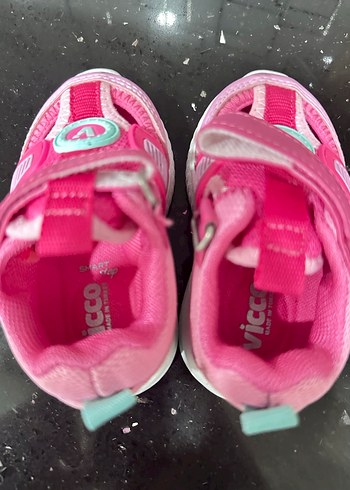 Kız Çocuk Pembe Cırt Cırtlı Spor Ayakkabı - Görsel 4