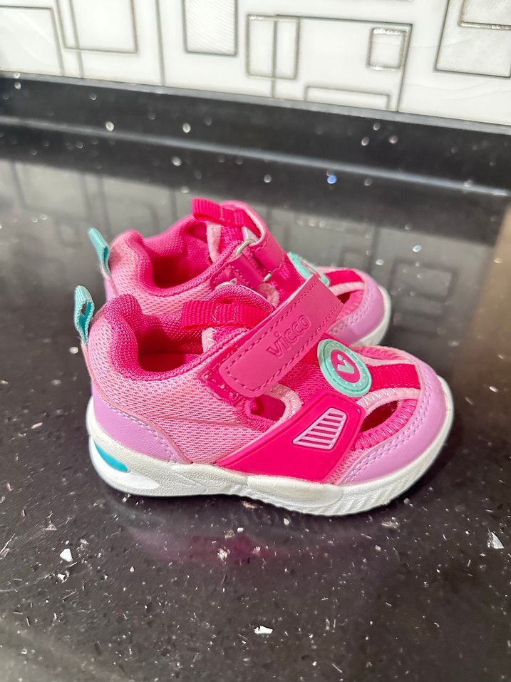 Kız Çocuk Pembe Cırt Cırtlı Spor Ayakkabı - Görsel 2