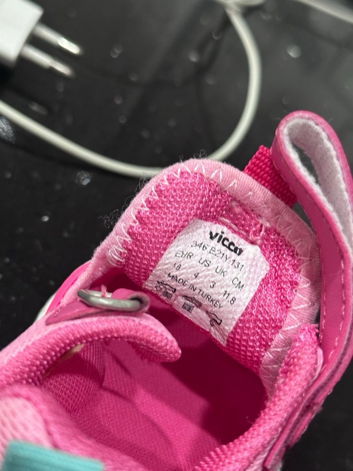 Kız Çocuk Pembe Cırt Cırtlı Spor Ayakkabı - Görsel 5