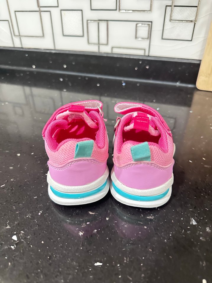 Kız Çocuk Pembe Cırt Cırtlı Spor Ayakkabı - Görsel 3