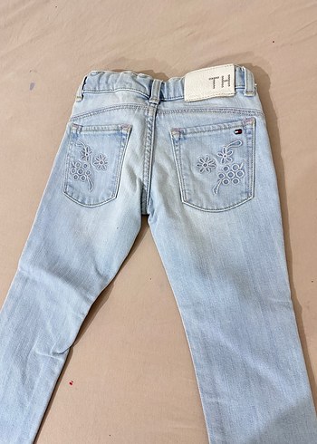KıZ çocuk Mavi Tie-Dye Denim Pantolon - Görsel 4