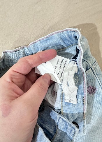 KıZ çocuk Mavi Tie-Dye Denim Pantolon - Görsel 2