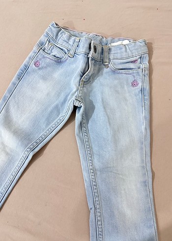 KıZ çocuk Mavi Tie-Dye Denim Pantolon - Görsel 3