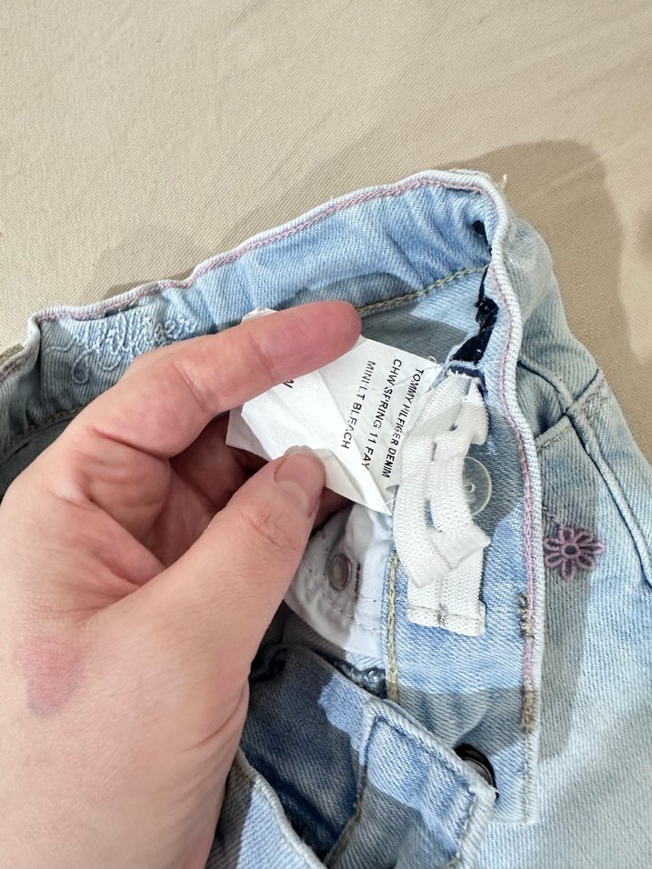 KıZ çocuk Mavi Tie-Dye Denim Pantolon - Görsel 2