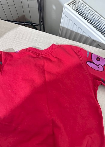 Mor Baskılı Kız Sweatshirt - Görsel 4