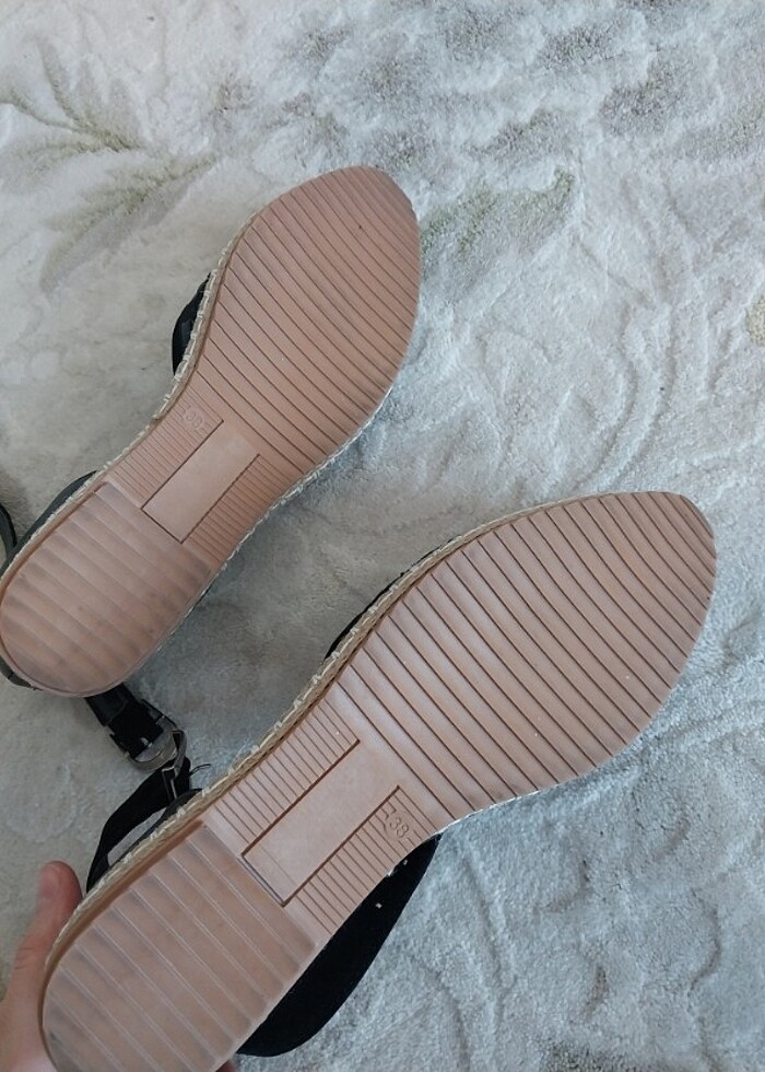 Hasır detay sandalet - Görsel 5