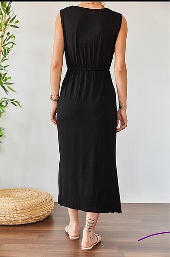 Zara Kadın siyah etnik desen elbise