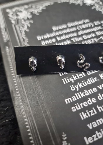 Killstar Siyah Gotik Punk Küpe Seti