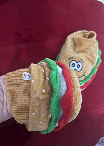 Renkli Nakışlı Erkek Çocuk Sıcak Ev Terliği - Görsel 3