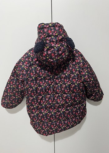 Koton Çiçek Desenli Kapüşonlu Kız Mont - Görsel 3