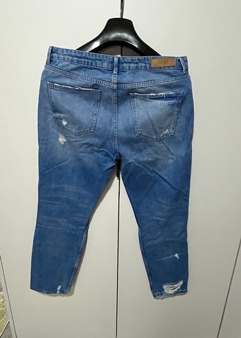 Zara Rahat Kesim Mavi Kadın Kot Pantolon - Görsel 3