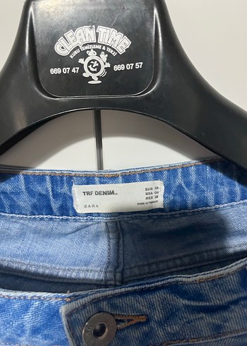 Zara Rahat Kesim Mavi Kadın Kot Pantolon - Görsel 2