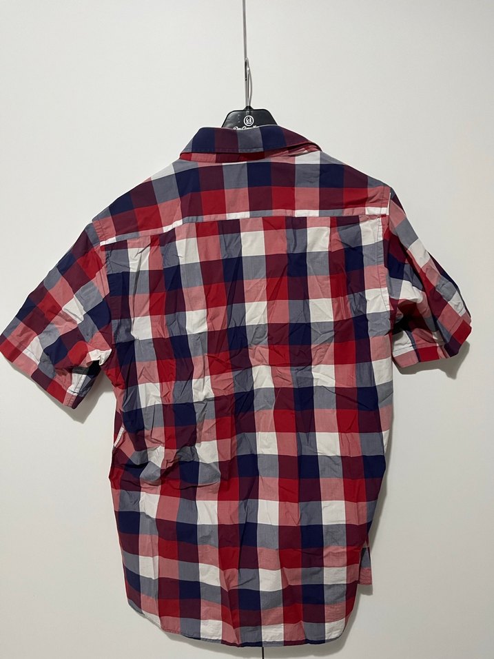 Abdullah Kiğılı Erkek Kısa Kollu Kareli Pamuklu Gömlek - Görsel 3